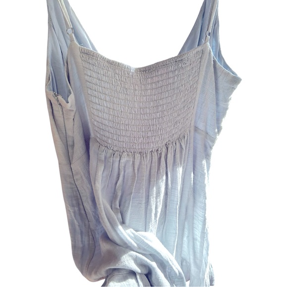 Lottie Moss blue ruffle faux wrap dress Sz L - Picture 5 of 9